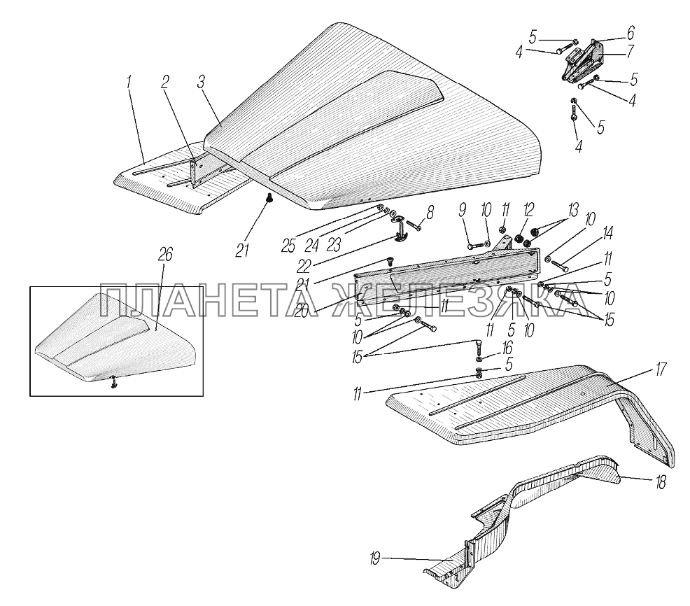 Оперение кабины УРАЛ-4320-1958-70И