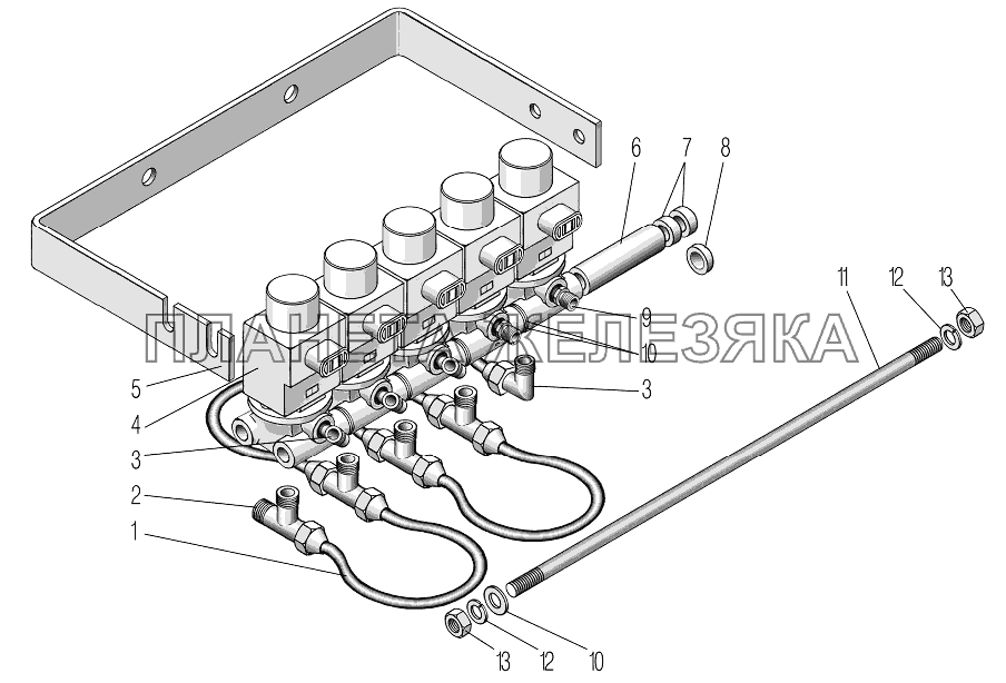 Блок электроклапанов КЭБ-420 УРАЛ-43204-1111-70