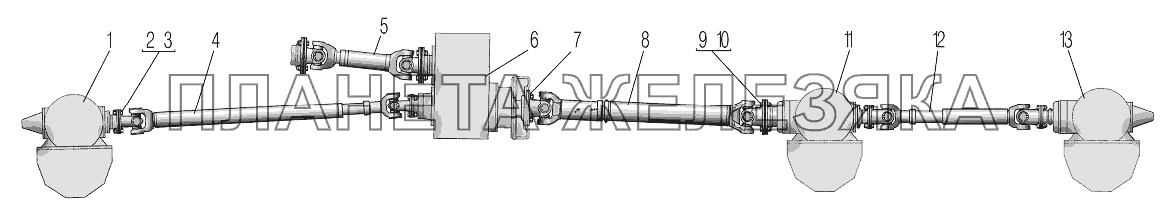 Карданная передача УРАЛ-43204-1153-70