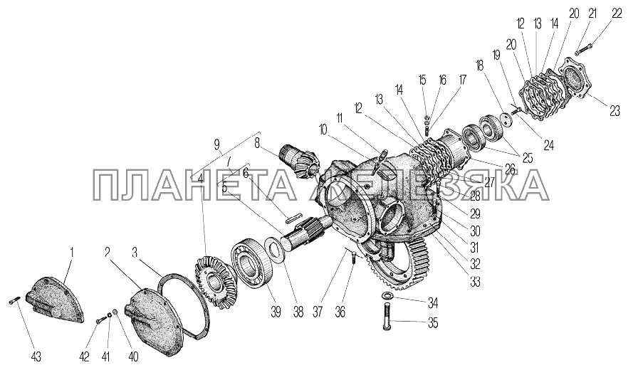 Редуктор главной передачи УРАЛ-43204-1153-70