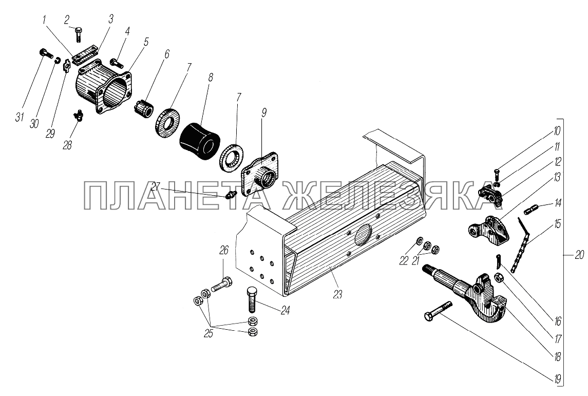 Установка буксирного прибора УРАЛ-43204-1153-70