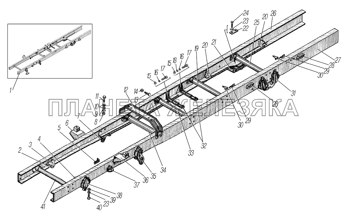 Рама УРАЛ-4320-1958-70И