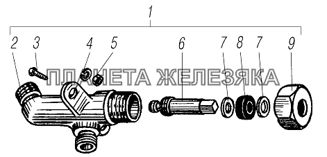Кран колесный УРАЛ-43204-1111-70