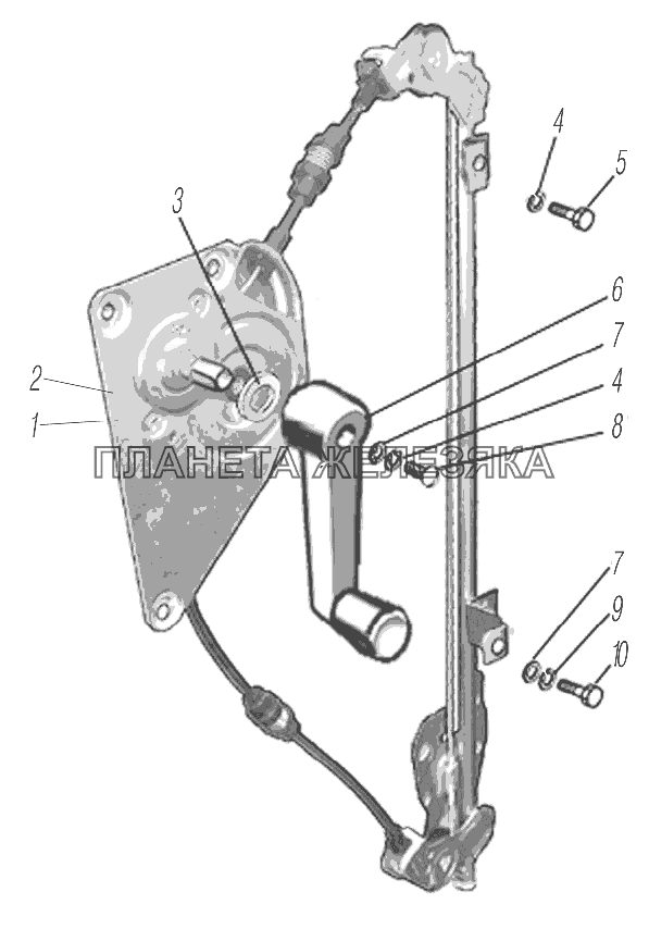Стеклоподъемник УРАЛ-4320-1958-70И