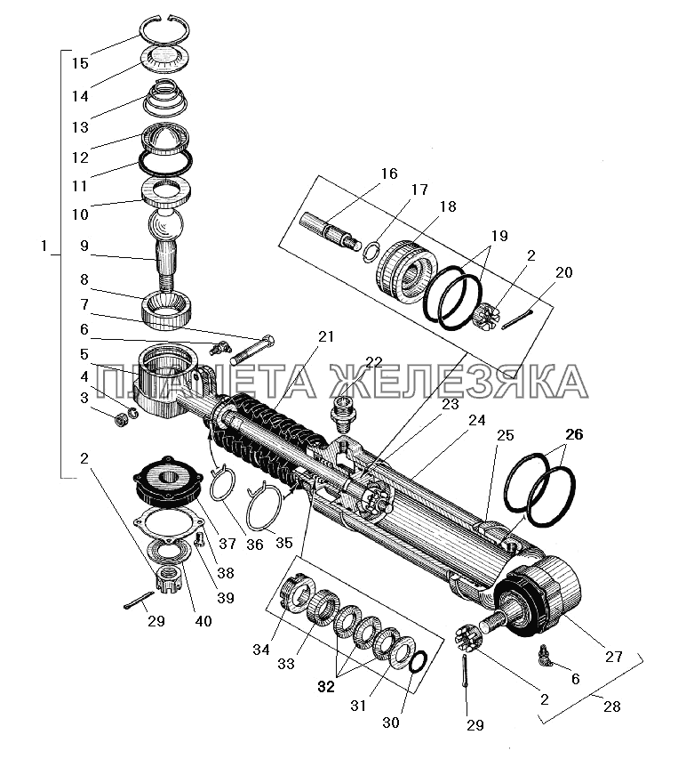 Усилительный механизм УРАЛ-4320-41