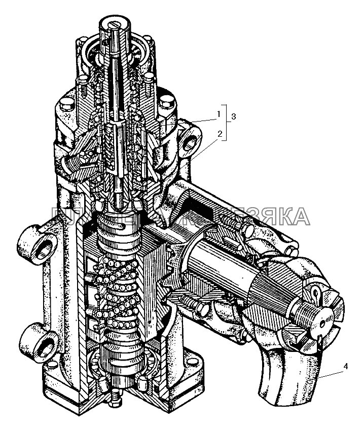 Механизм рулевой с распределителем УРАЛ-4320-41