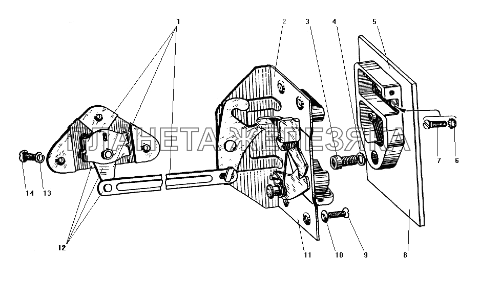 Замок двери УРАЛ-4320-41