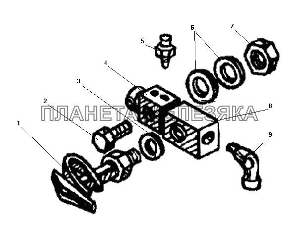 Установка крестовины разбора воздуха УРАЛ-4320-41