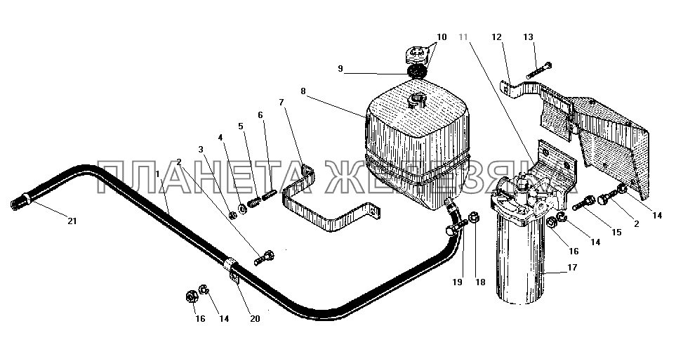 Расширительный бачок УРАЛ-4320-41