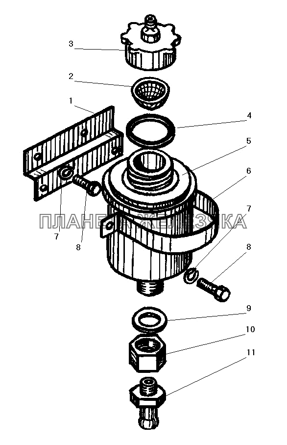 Установка бачка привода сцепления УРАЛ-4320-41