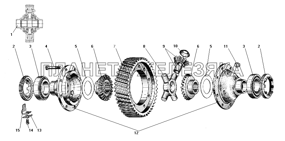 Дифференциал  переднего моста УРАЛ-4320-41