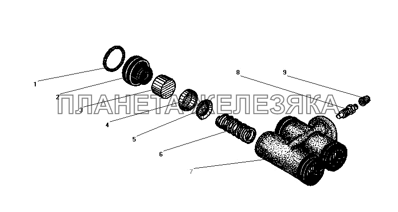 Цилиндр колесный в сборе УРАЛ-43206-41