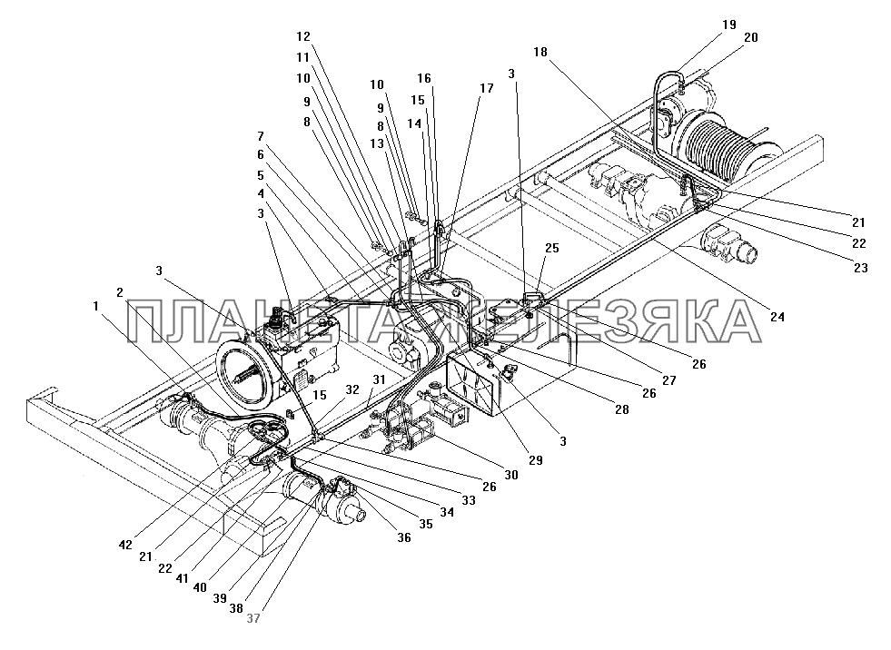 Система герметизации агрегатов УРАЛ-43206-41