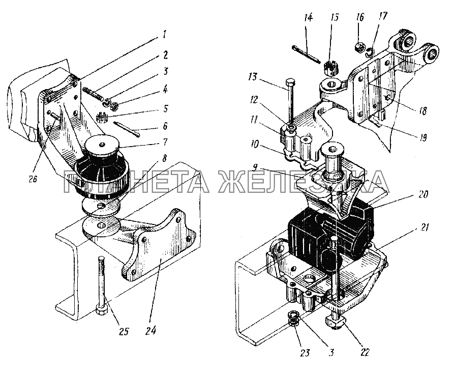 Подвеска двигателя УРАЛ-4320