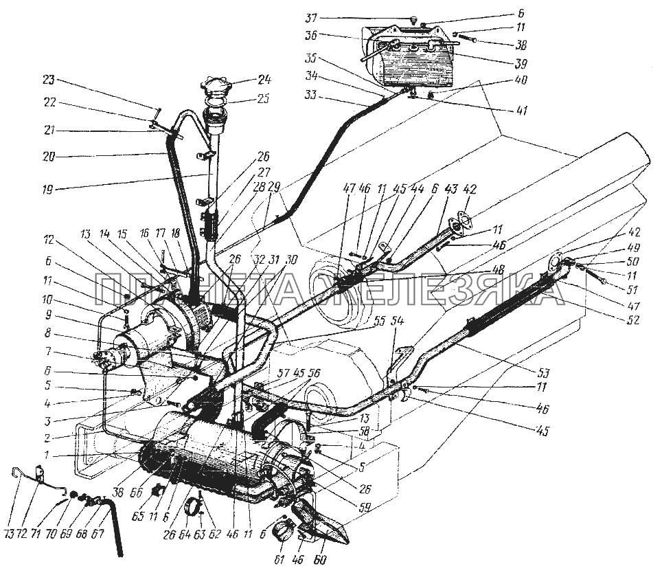Система пускового подогрева УРАЛ-4420