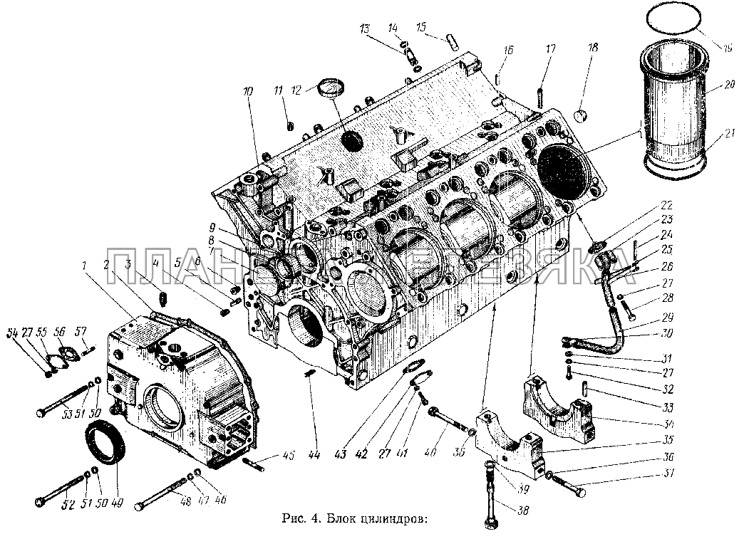 Блок цилиндров УРАЛ-4420