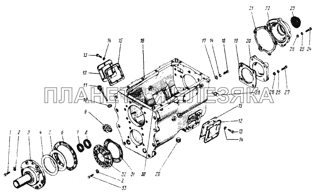 Картер коробки передач УРАЛ-4420