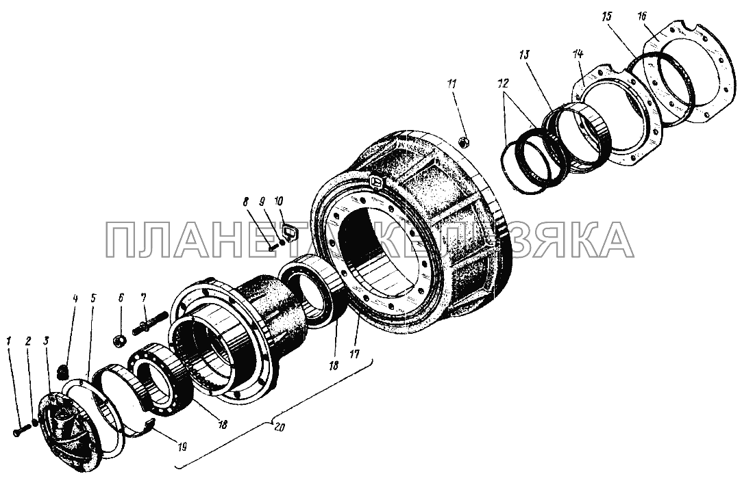 Ступица колеса УРАЛ-4420