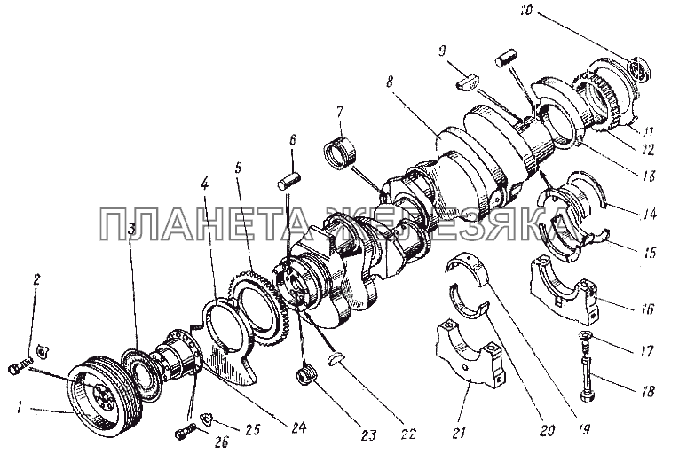 Вал коленчатый УРАЛ-4420