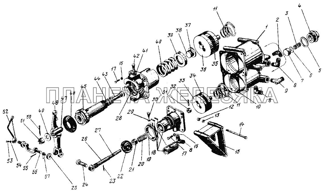 Кран тормозной УРАЛ-4420