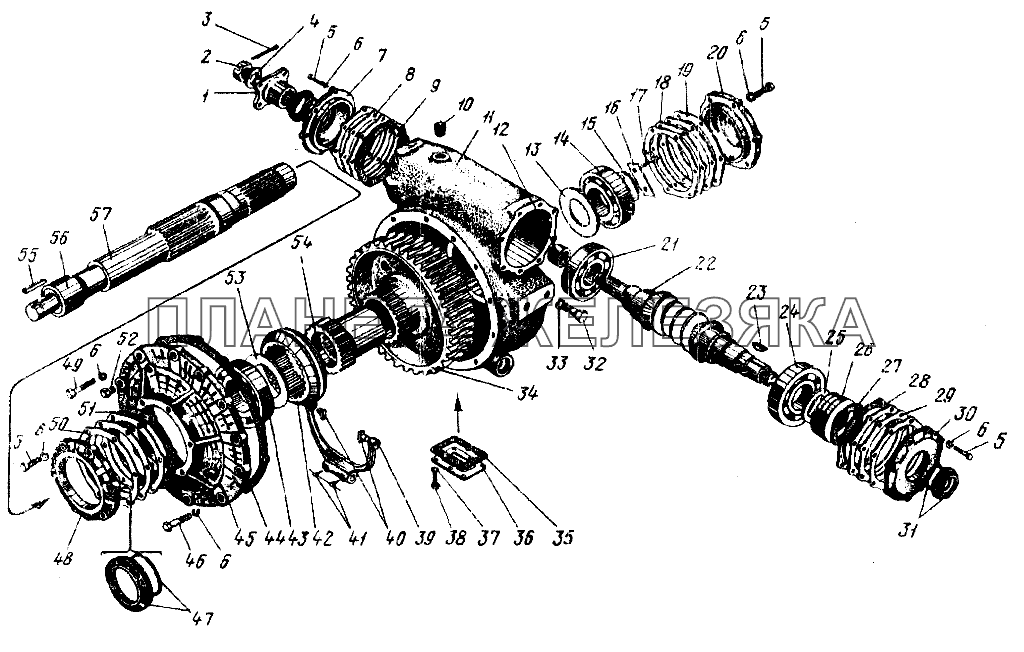 Редуктор лебедки УРАЛ-4320