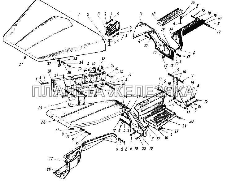 Детали оперения УРАЛ-4320