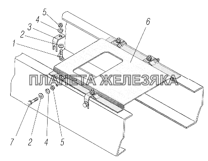 Установка передней площадки УРАЛ-44202-3511-80