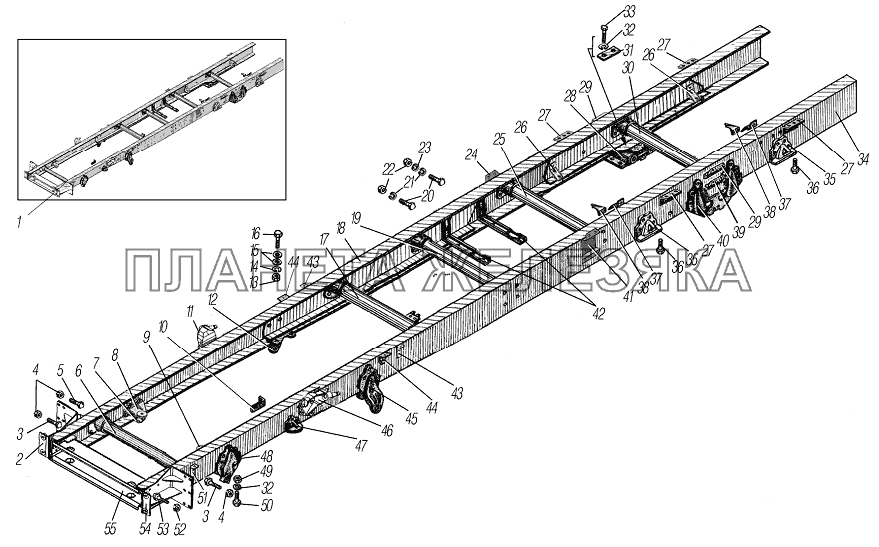 Рама УРАЛ-44202-3511-80