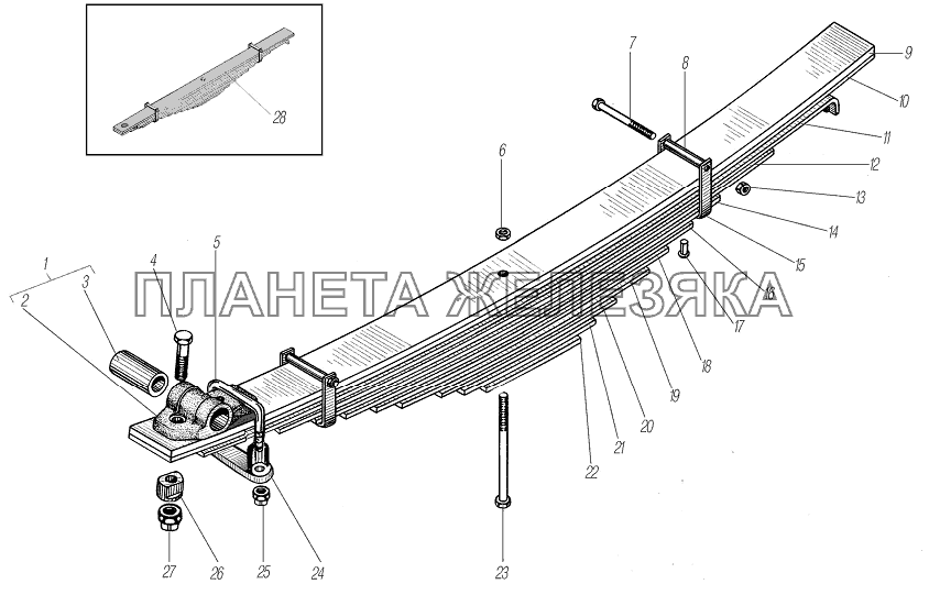 Передняя рессора УРАЛ-44202-3511-80