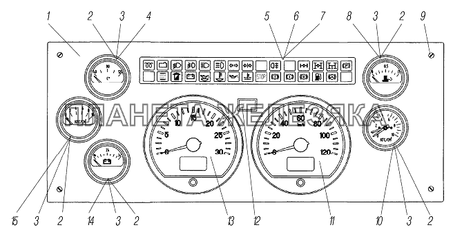 Панель приборов УРАЛ-44202-3511-80