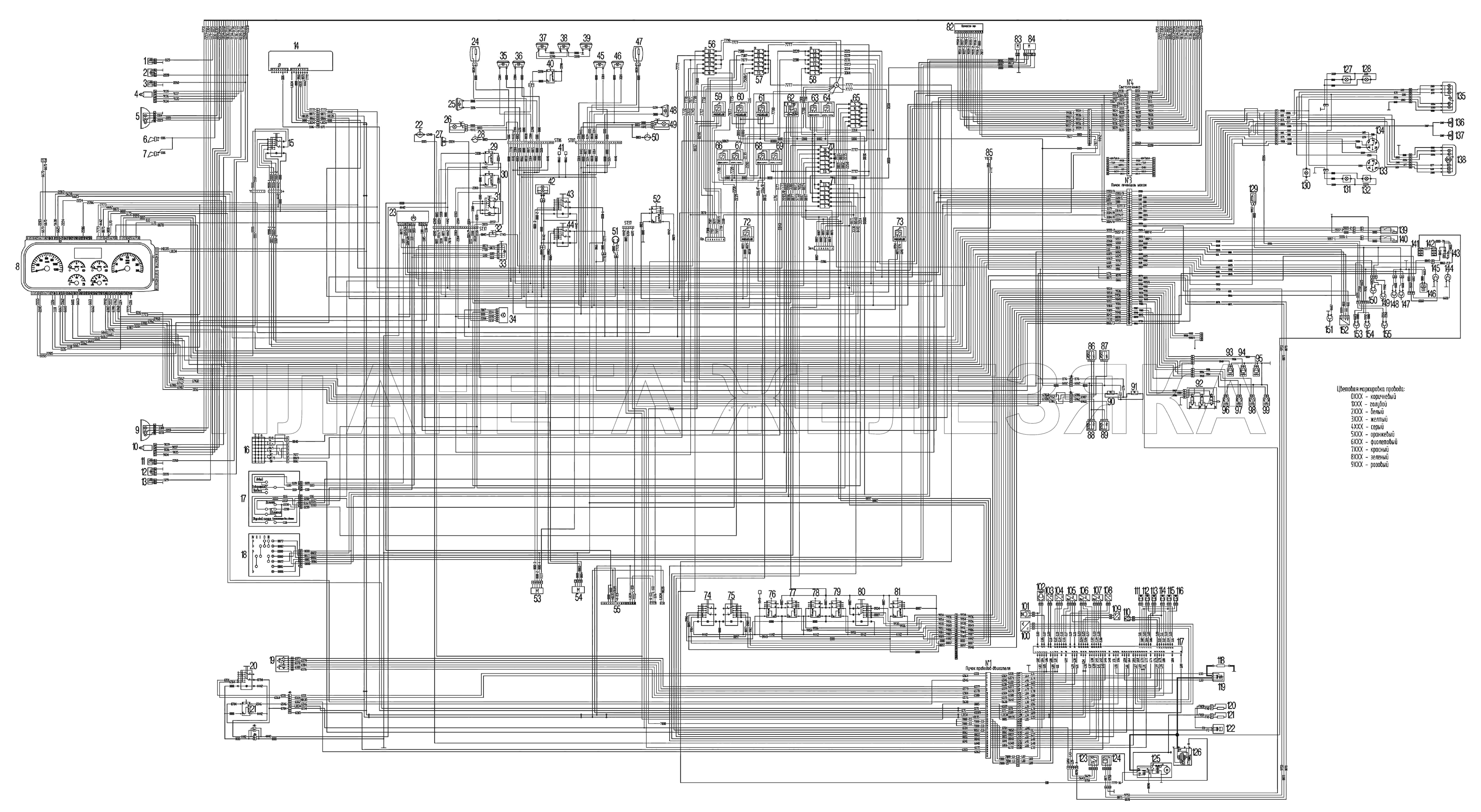Схема электрооборудования УРАЛ-44202-3511-80М