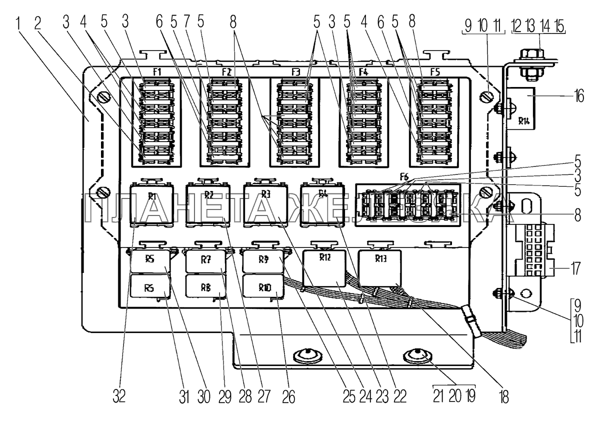 Коммутационный блок УРАЛ-44202-3511-80М