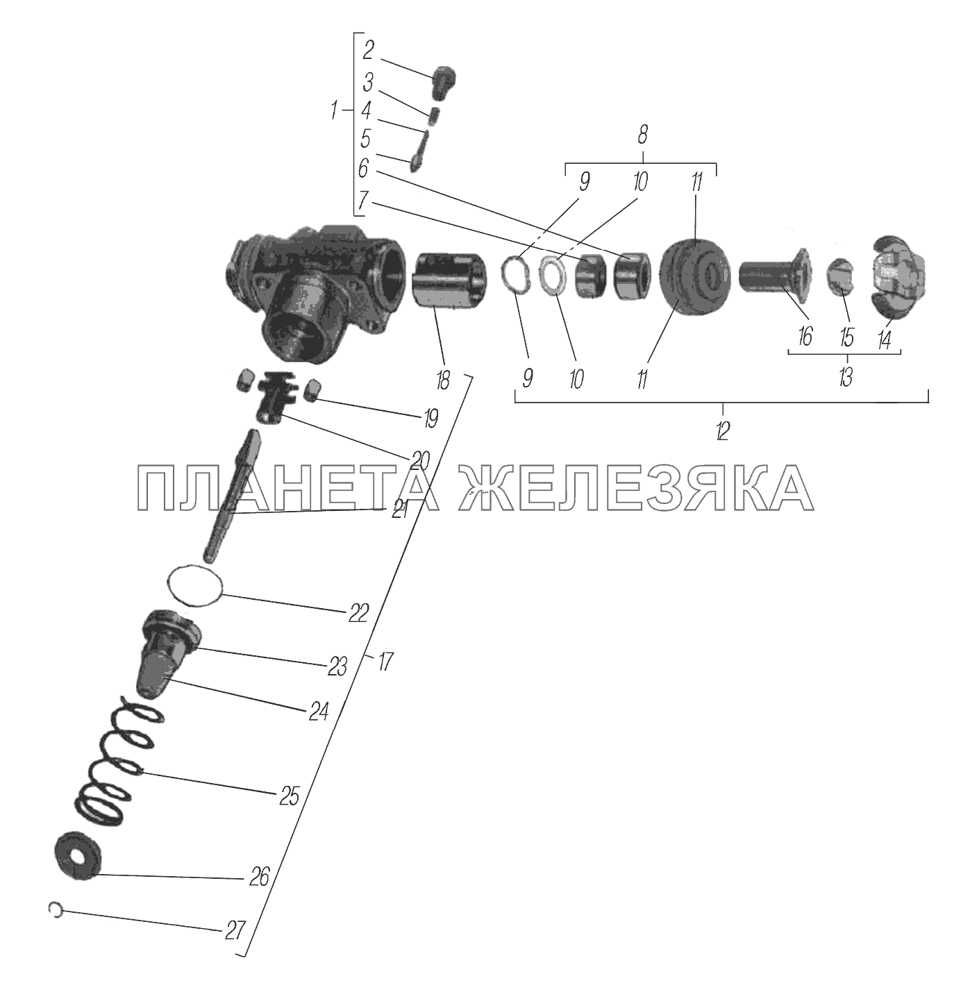 Клиновой механизм УРАЛ-44202-3511-80М