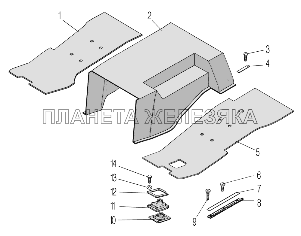 Настил пола УРАЛ-44202-3511-80М