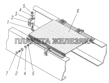 Установка передней площадки УРАЛ-44202-3511-80