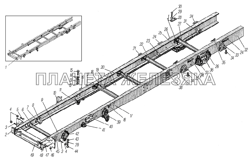 Рама УРАЛ-44202-3511-80