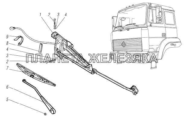 Стеклоочиститель УРАЛ-44202-3511-80