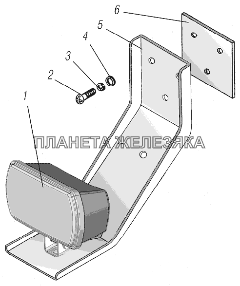 Установка фары-прожектора УРАЛ-4320-1151-59