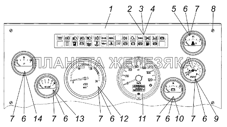 Панель приборов УРАЛ-4320-1151-59