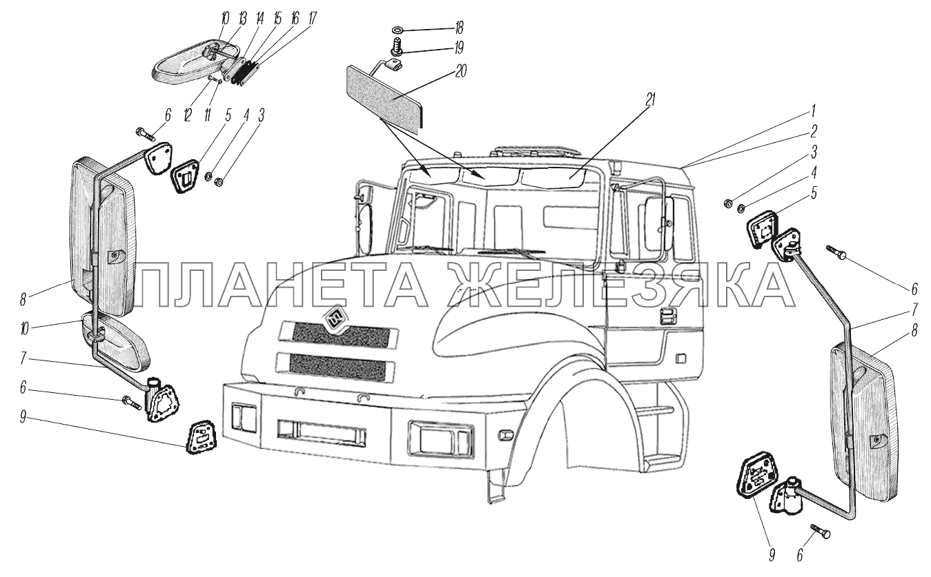 Кабина в сборе УРАЛ-4320-1151-59