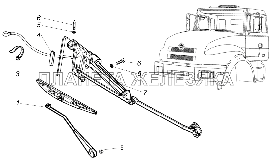 Стеклоочиститель УРАЛ-4320-1951-58