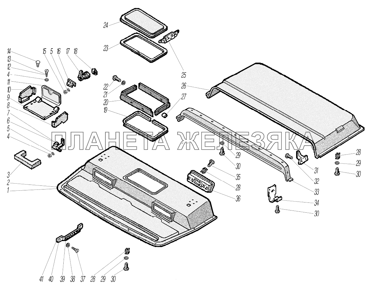 Обивка крыши УРАЛ-4320-1151-59