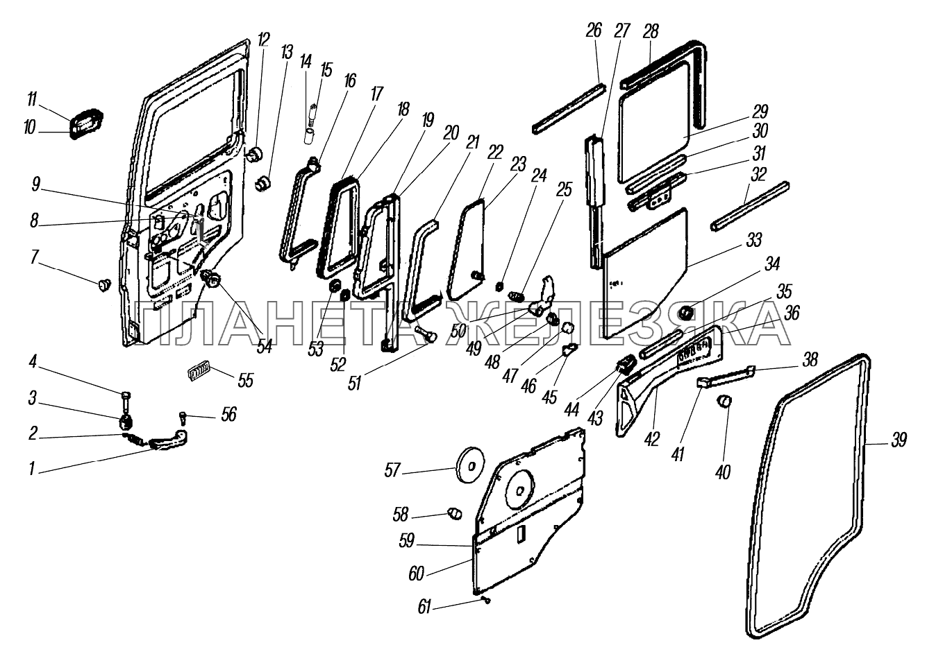 Двери кабины УРАЛ-44202-0511-58