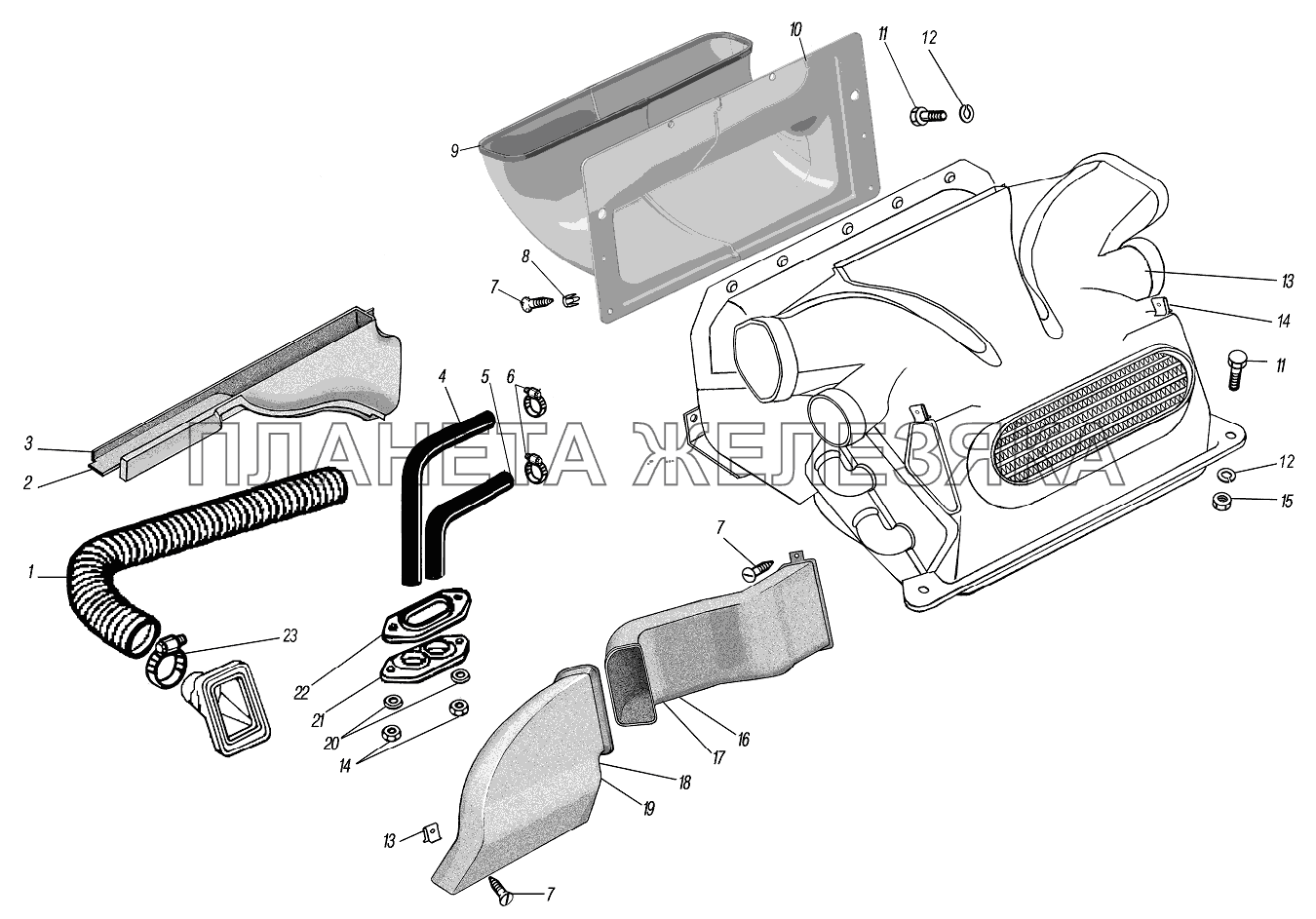 Установка системы отопления УРАЛ-4320-1951-58