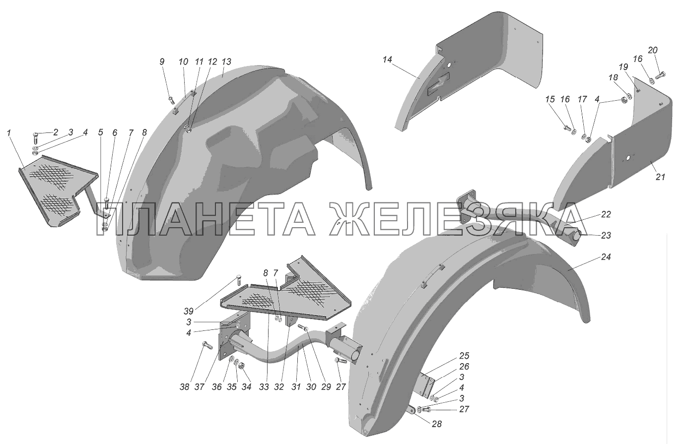 Установка арок колес УРАЛ-4320-1951-58