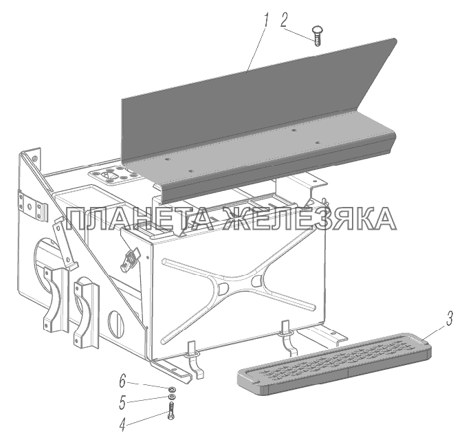 Подножка правая УРАЛ-44202-0511-58