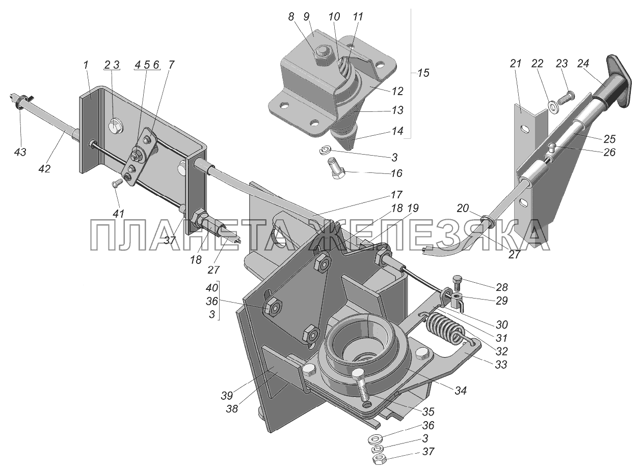 Замок капота УРАЛ-4320-0971-58