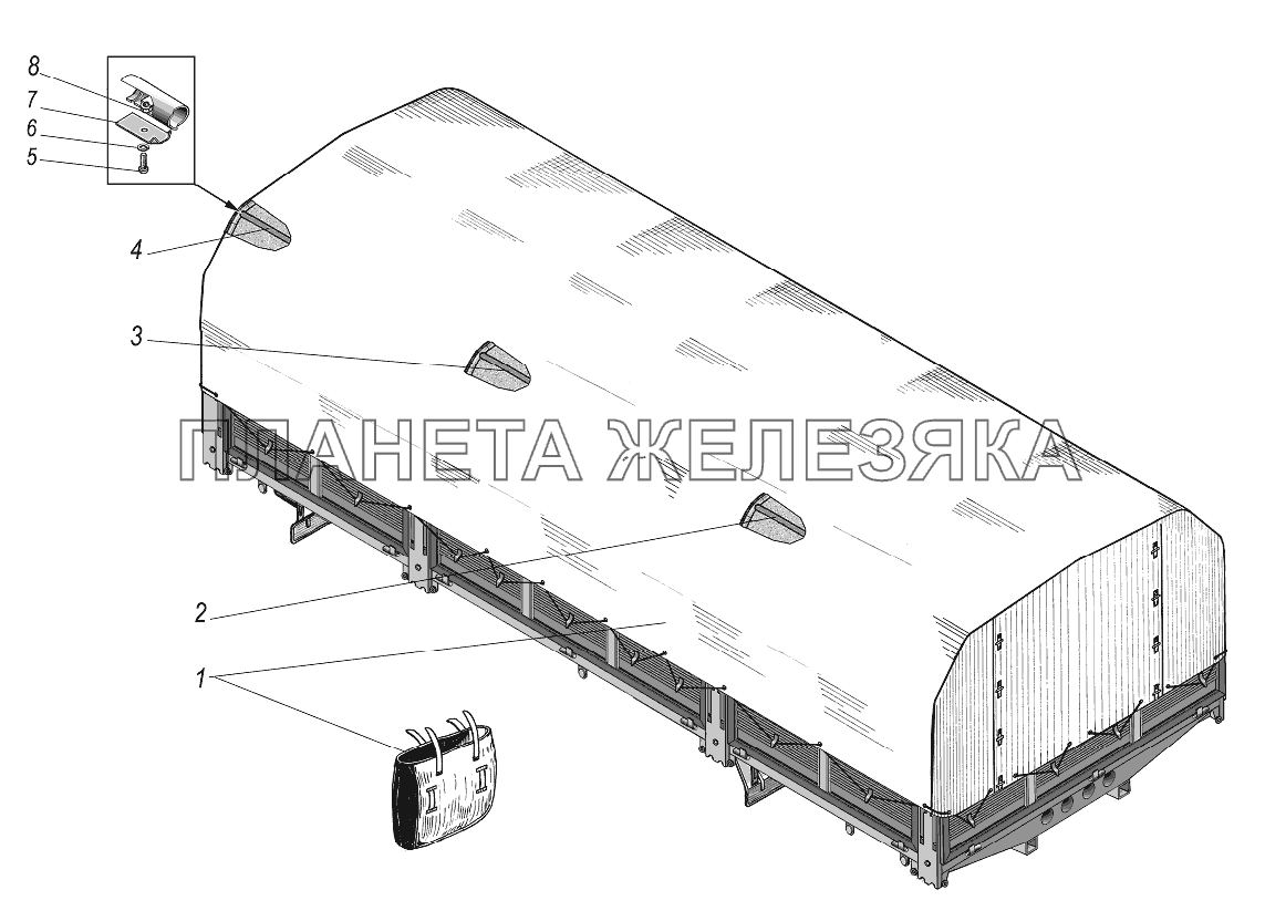 Тент УРАЛ-4320-1951-58