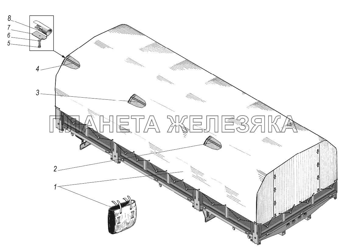 Тент УРАЛ-4320-1151-59