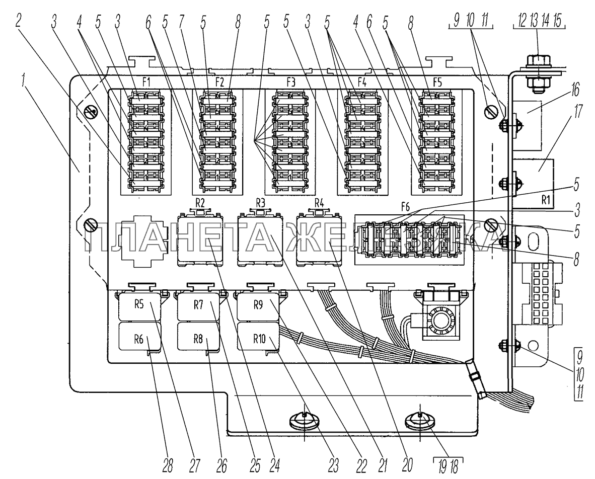 Коммутационный блок УРАЛ-4320-1151-59